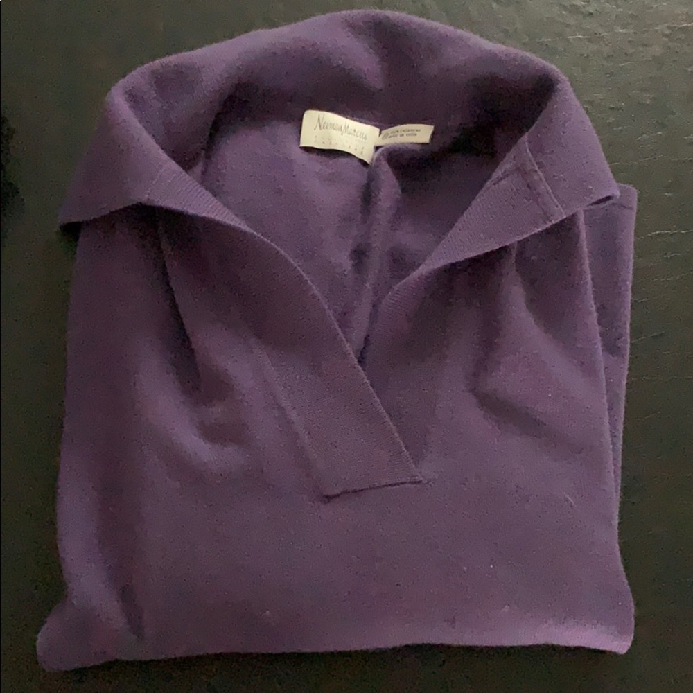 100% Cashmere Newman Marcus polo sweater